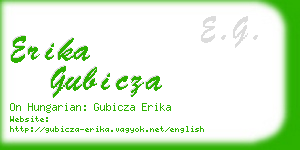 erika gubicza business card